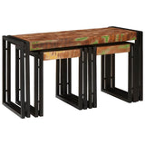 Nesting Table 3 pcs Solid reclaim Wood and Metal 4104732