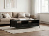 Coffee Table Black Oak 99.5 x 49 x 46 cm Engineered Wood 8013614