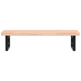 Basin Shelf Wall Mounted Steel and Solid Wood Beech 3302437