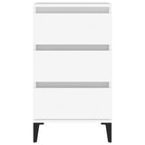 ZNTS Bedside Cabinet White 40x35x70 cm Engineered Wood 819668