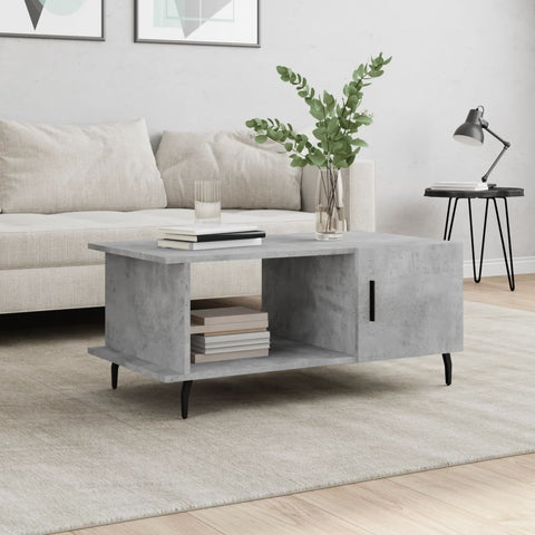 ZNTS Coffee Table Concrete Grey 90x50x40 cm Engineered Wood 829504