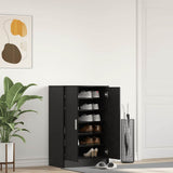Shoe Cabinet Black Oak 60x35x92 cm Engineered Wood 862074
