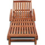 Sun Lounger Solid Acacia Wood 41446