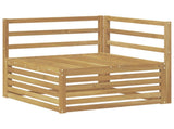 Outdoor Corner Sofa Solid Acacia Wood White 83 x 83 x 73 cm 901571