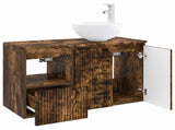 Bathroom Furniture Set 2 pcs Smoked Oak Engineered Wood 3404029