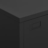 Industrial Storage Chest Black 75x40x115 cm Metal 339628
