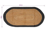 Area Rug Dark Grey 100 x 152 cm Jute 42010705