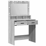 Dressing Table Grey Sonoma 79 x 41 x 135 cm Engineered Wood 865087