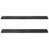 Wall Shelves 2 pcs 100x23.5 cm Black Stainless Steel 30289