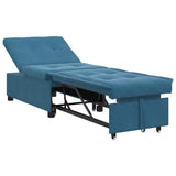 Sofa Bed Blue 194 x 67 x 82 cm Velvet 42008593