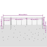 Garden Gate Steel 500x100 cm Silver 144353