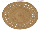 Area Rugs Natural 120 cm Jute 42010800
