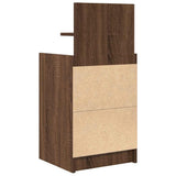Bedside Cabinets with 2 Drawers 2 pcs Brown Oak 38x34x80 cm 861368