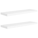 Floating Wall Shelves 2 pcs White 90x23.5x3.8 cm MDF 323818