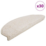 Stair Mats 30 pcs 65x21x4 cm White Half Round Large 3365818