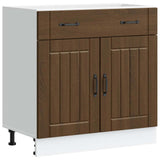 Kitchen Base Cabinet Lucca Brown Oak Engineered Wood 853744