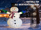 1.7M Lighted Snowman Holding Small Tree Christmas Yard Decorations, Pre-lit Pull Up Snowman with 200 51059356
