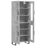 Highboard Concrete Grey 69.5x34x180 cm Engineered Wood 3198301