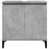 3 Piece Bathroom Furniture Set Concrete Grey Engineered Wood 3324948