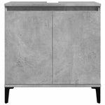 ZNTS 3 Piece Bathroom Furniture Set Concrete Grey Engineered Wood 3324948