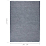 Outdoor Flatweave Rug 200x280 cm Blue 340798