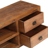 ZNTS Coffee Table with 2 Drawers 90x40x50 cm Solid Mango Wood 247940