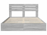 Storage Bed Grey Sonoma 135 x 190 cm Engineered Wood 3411578
