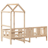 Day Bed with Roof without Mattress 90x200 cm Solid Wood 3282276