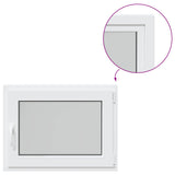 Basement Window RISOR 80 x 60 cm PVC and Glass White 42047240