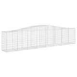 Arched Gabion Baskets 4 pcs 400x50x80/100 cm Galvanised Iron 3145945