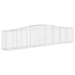 Arched Gabion Baskets 10 pcs 400x50x80/100 cm Galvanised Iron 3145951