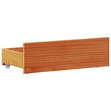 Bed Frame without Mattress with Headboard Wax Brown 100x200 cm Solid Wood Pine 3308773