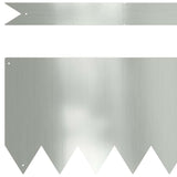 Lawn Edging 50 pcs Silver 100 x 0.05 x 20 cm Galvanised Steel 3335779