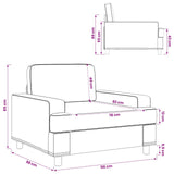 Armchair Black Fabric 42043456