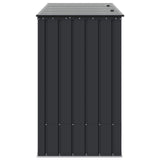 Garden Storage Box Black 214 x 82 x 132 cm Steel 42011285