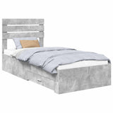 Bed Frame with Drawer with Headboard Manual Engineered Wood 3411694