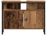 Bathroom Furniture Set with Shelf 2 pcs Brown Engineered wood 3332524