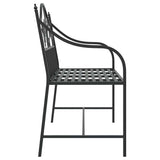 Garden Bench Black 104 x 54 x 93cm Steel 42008115