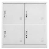 Locker Cabinets 2 pcs Light Grey 90x45x92.5 cm Steel 3095223