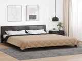 Summer Duvet Black and Taupe 240 x 260 cm Microfiber 42025499