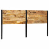 Headboard 200 cm Solid Wood Mango and Iron 4017558