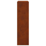 Parcel Drop Box Rusty 44 x 22 x 82 cm Weathering Steel 874925