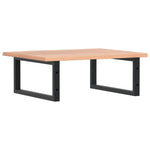 Basin Shelf Wall Mounted Steel and Solid Wood Oak 3302605