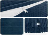 Cushion Cover 6 pcs HEERLEN Navy Blue 60 cm Corduroy 922934