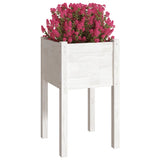 Garden Planters 2 pcs White 40x40x70 cm Solid Pinewood 810792