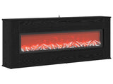 Electric Fireplace Black Oak 114 x 18 x 58.5 cm Engineered wood 8021056