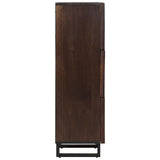 Highboard Brown 40x34x110 cm Solid Wood Mango 377581