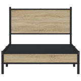 Metal Bed Frame without Mattress Sonoma Oak 100x190 cm 4007862