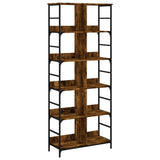 Bookshelf Smoked Oak 78.5x33x188.5 cm Engineered Wood 835261