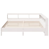 ZNTS Bookcase Bed without Mattress White 180x200 cm Solid Wood Pine 3324413